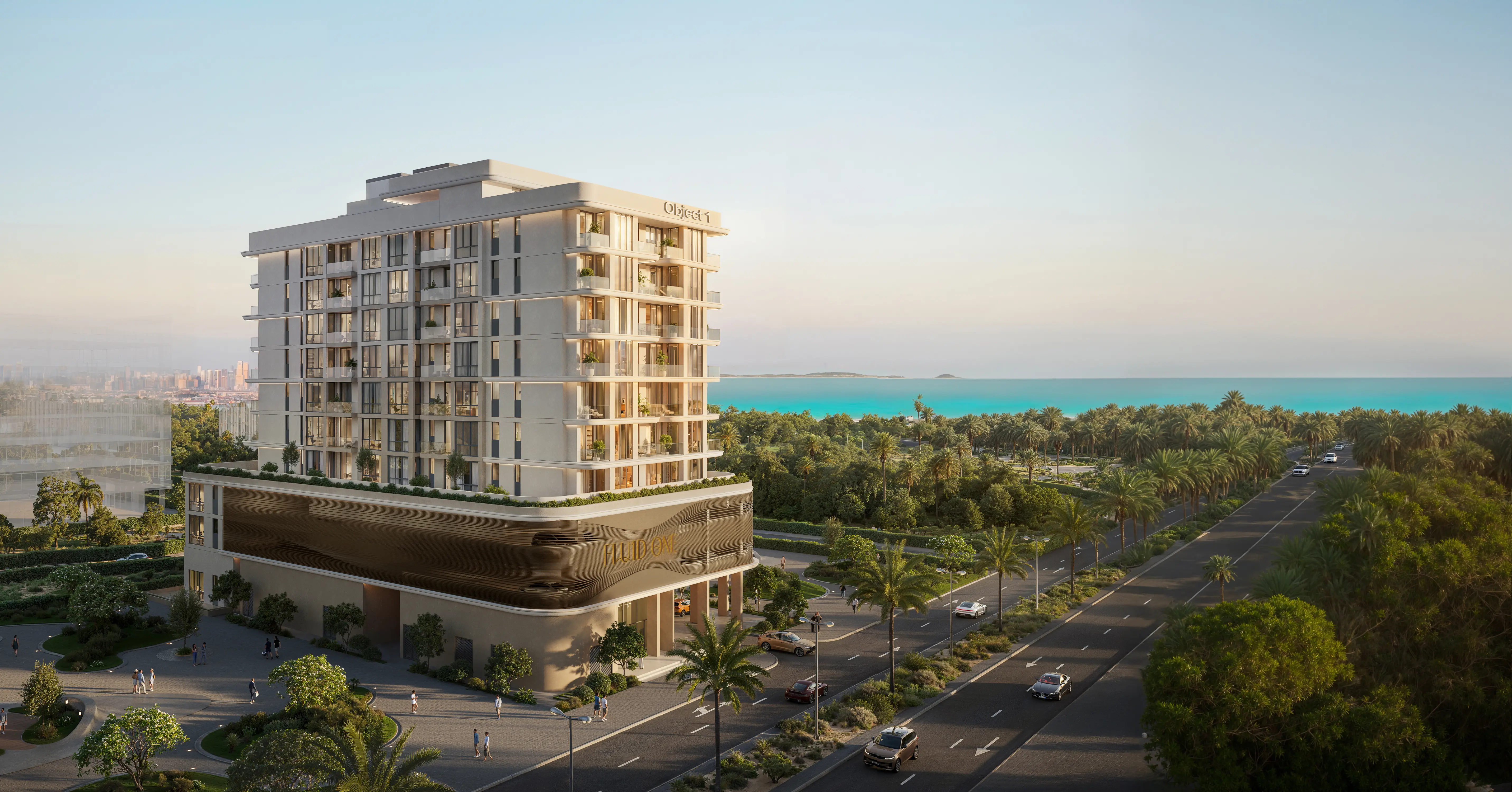 Ekskluzivan dvosoban stan na Dubaijskim ostrvima sa pogledom na panoramu Dubaija • 71,5 m² • Fluid One • Tip 1BR_D_1